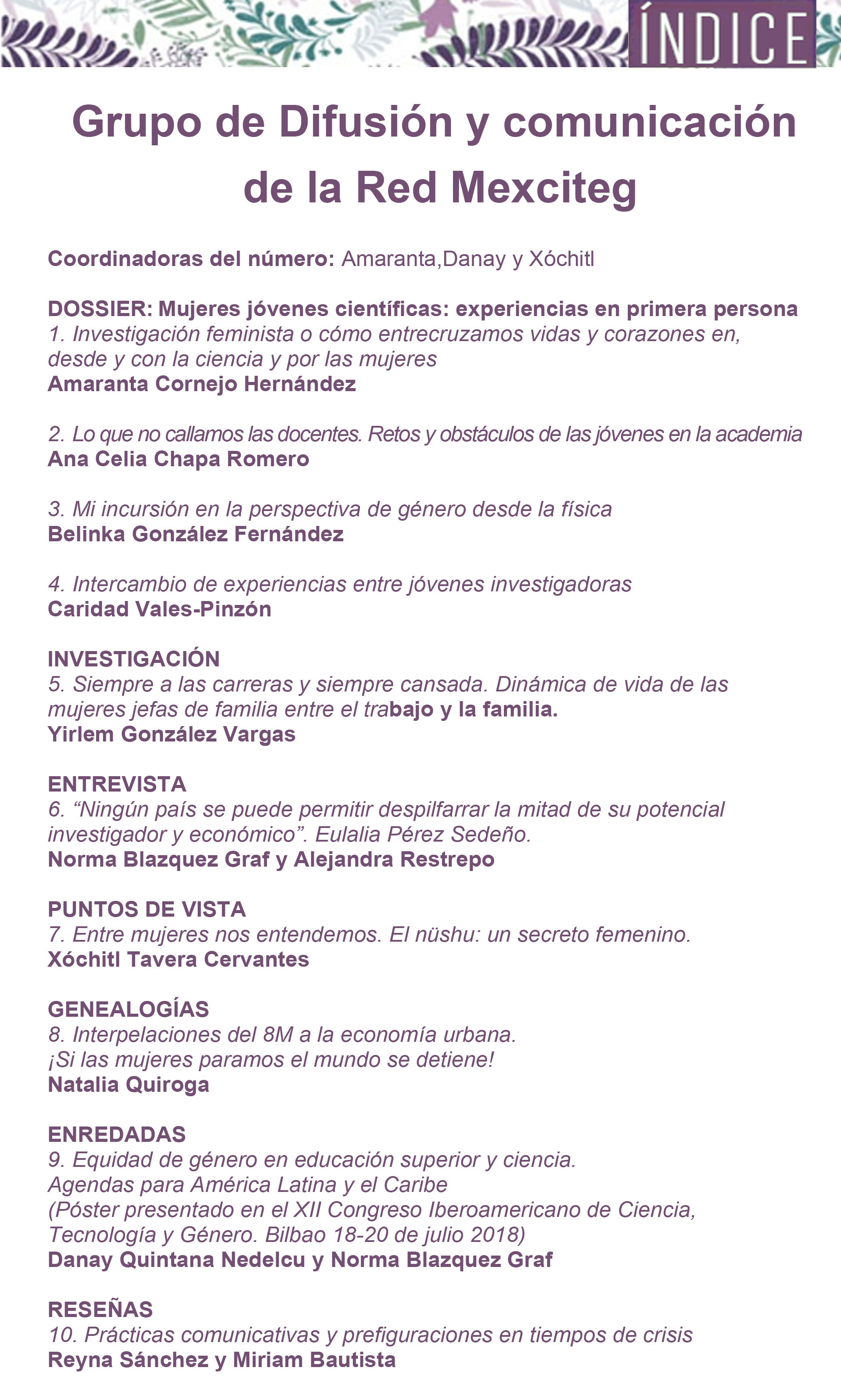 Portada número actual